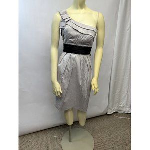 DB Studio White Stretch Light Gray Dress‎ Size 2
